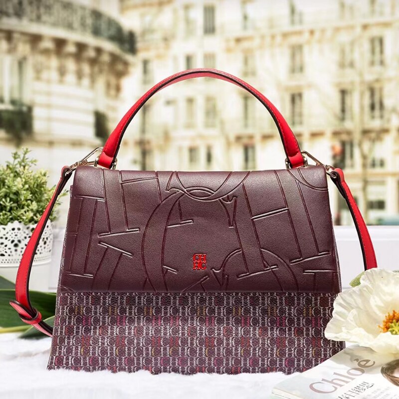 100% genuine leather top-handle trapeze bag luxury brand designer purses chocolate
