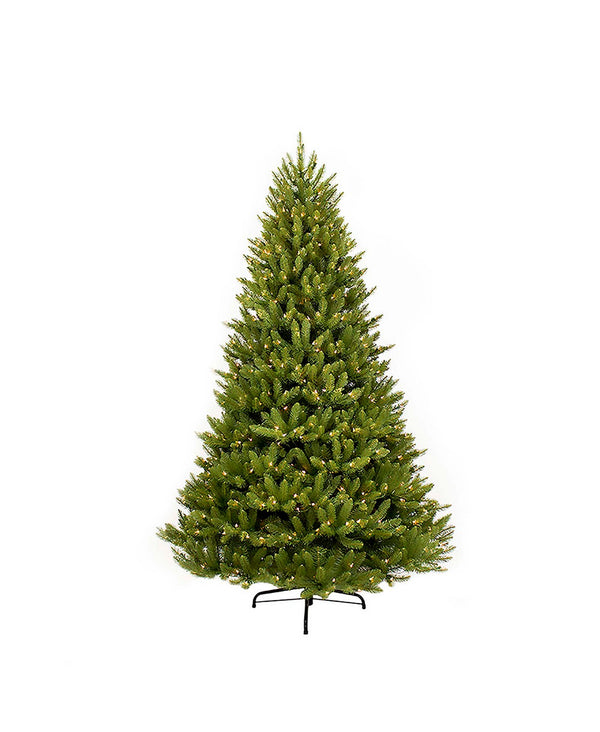 from 6.5ft to 10ft pre-lit franklin fir artificial christmas tree with 750 clear lights 6.5