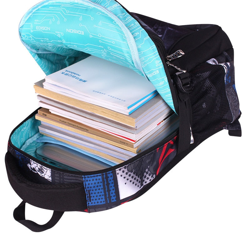 spiderman school backpack for teenagers