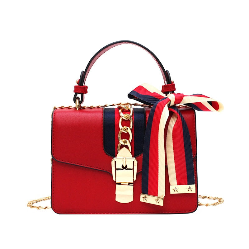 fashion temperament bag casual simple wild chain shoulder bag red