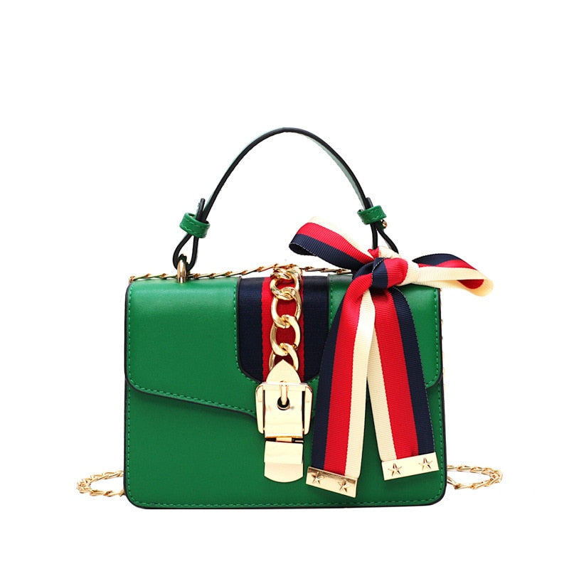 fashion temperament bag casual simple wild chain shoulder bag green