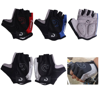 1pair half finger cycling gloves anti-slip gel