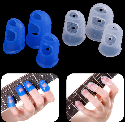 4pcs/set silicone finger guards guitar fingertip protectors