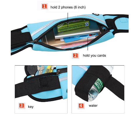 yuyu waist bag belt bag running waist bag sports portable gym bag hold water