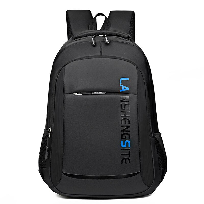 school backpack fashion multi-pocket, laptop bags classical shoulder bag blue