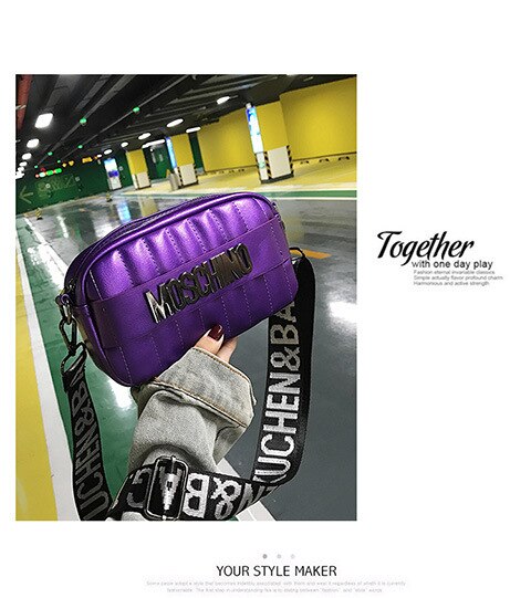 fashion all-match crossbody high quality slang purses and handbags sac purple / 20-6-12cm