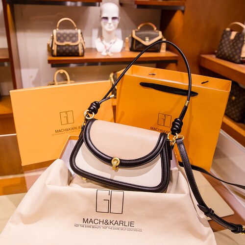 small leather square luxury women shoulder messenger bags apricot / 25cm 14cm 5cm
