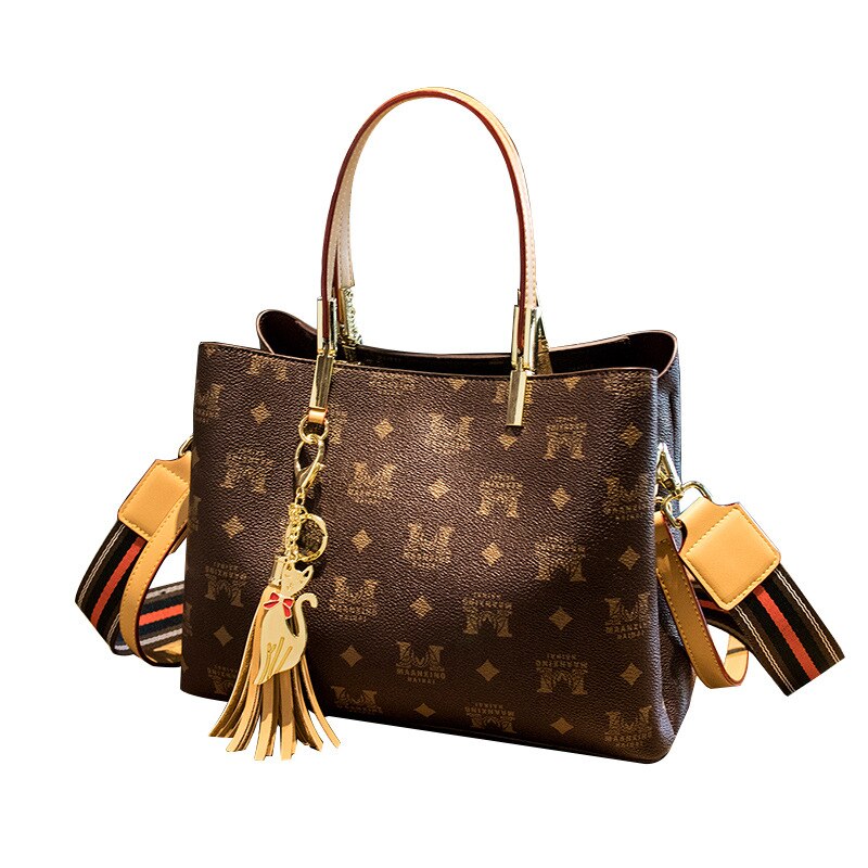 fashion printed handbags high quality luxury shoulder messenger bag brown / 27cm 20cm 11cm