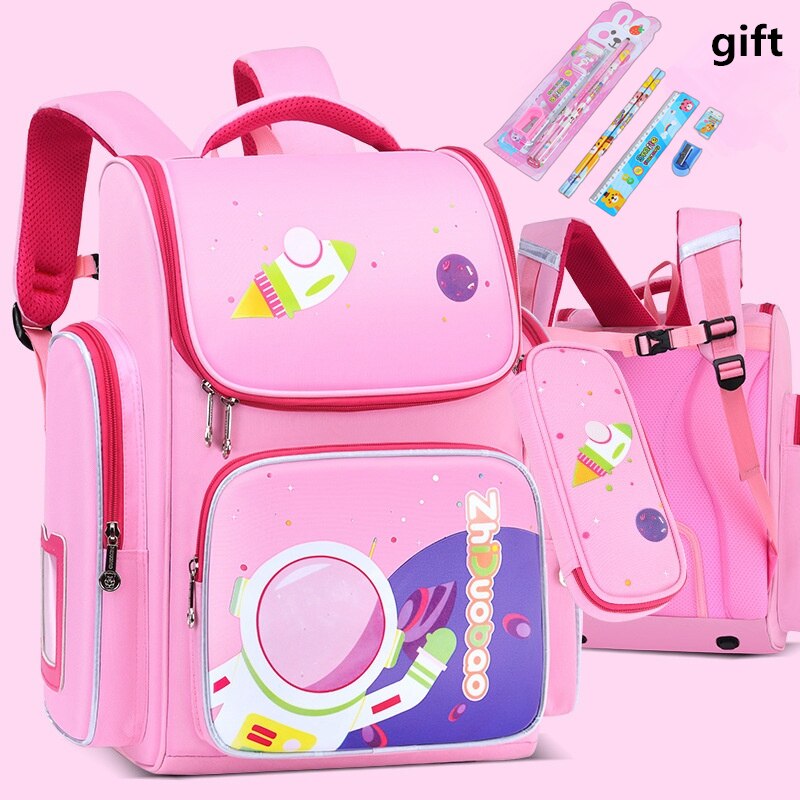 school bags for boys & girls, kids cartoon schoolbag primary school backpack large pink