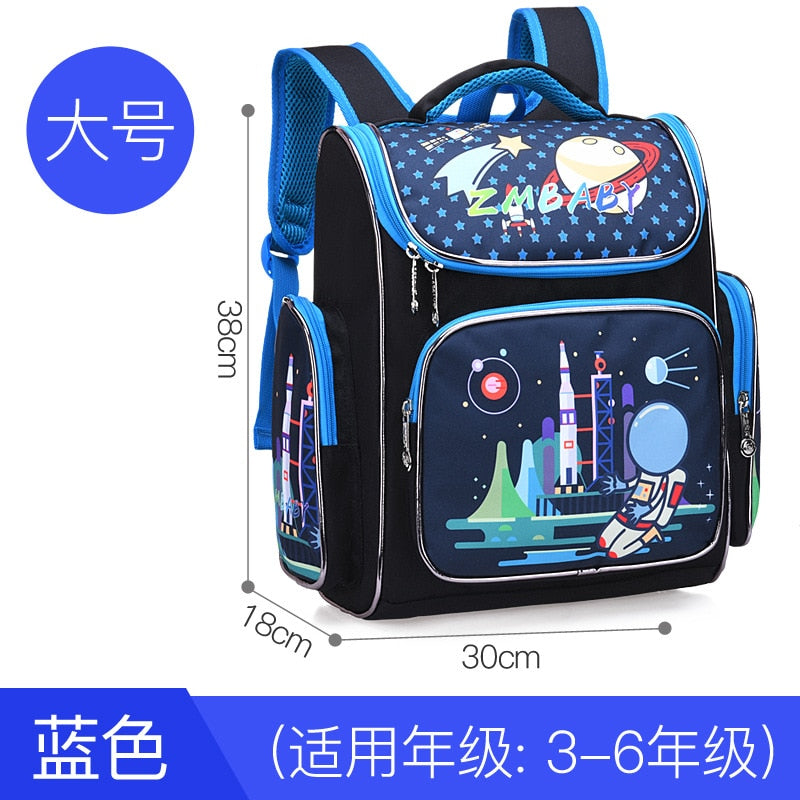 school bags for boys & girls, kids cartoon schoolbag primary school backpack large black