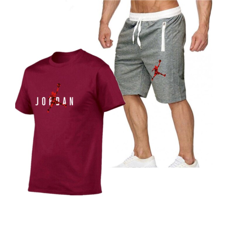 men's jordan sportswear, short-sleeved t-shirt & pants (2-piece set)