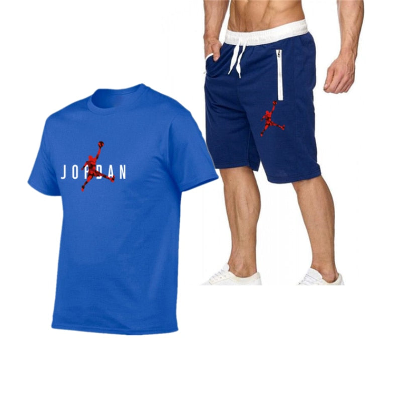men's jordan sportswear, short-sleeved t-shirt & pants (2-piece set)