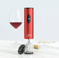 jb electric automatic stainless steel wine opener red