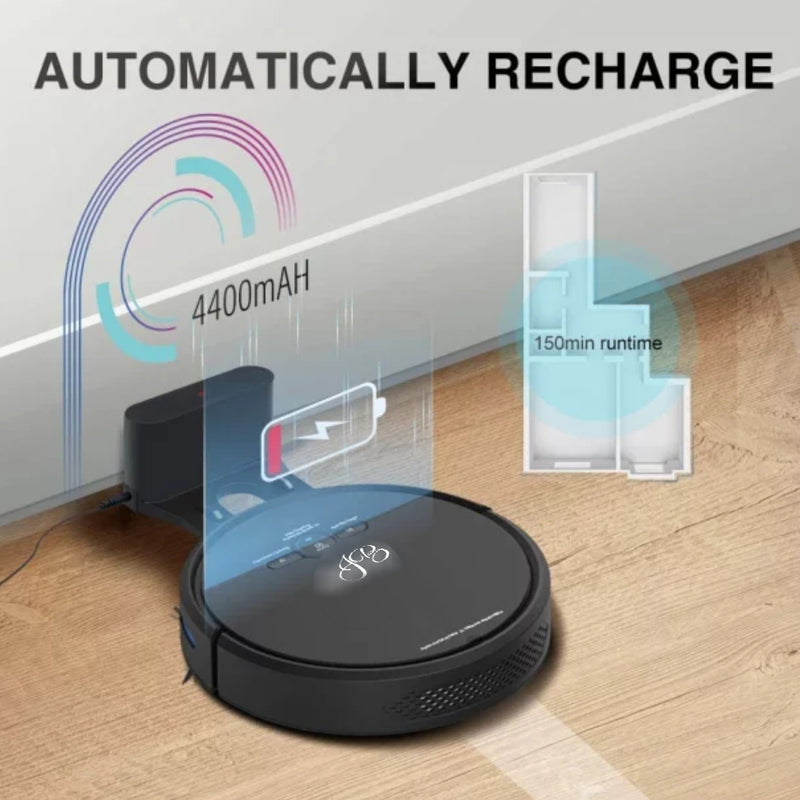 jb robot vacuum cleaner, sweeping & mopping with google assistant