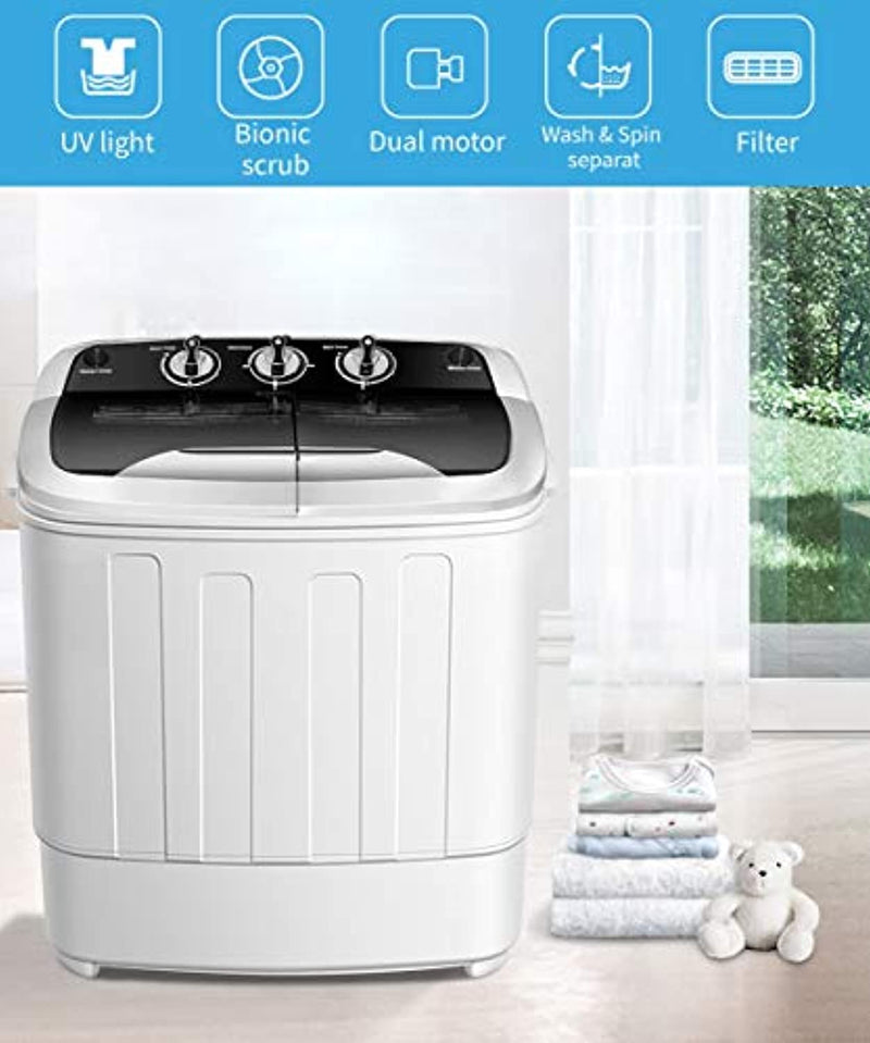 portable washing machine mini twin tub versatile washer and spin dryer
