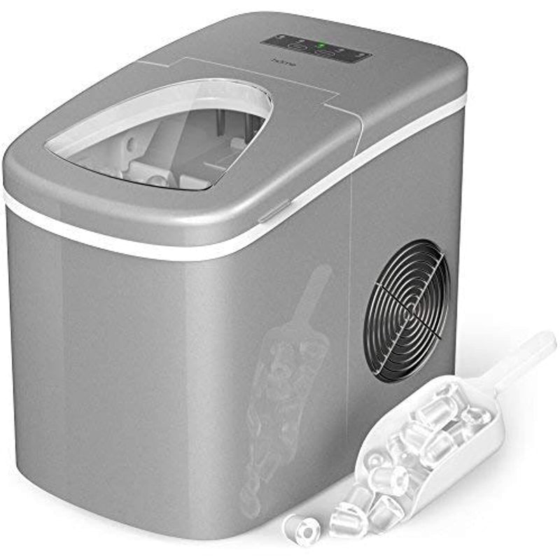 ice maker for countertop ready in 8mins- makes 26 lbs of ice per 24 hours