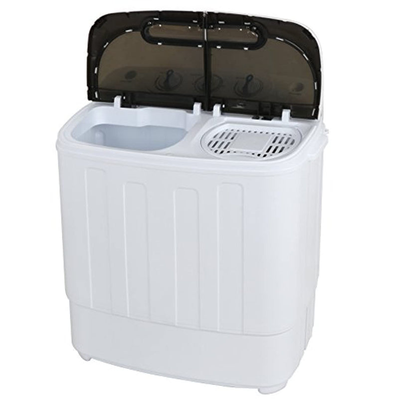 portable compact mini twin tub washing machine w/wash and spin cycle