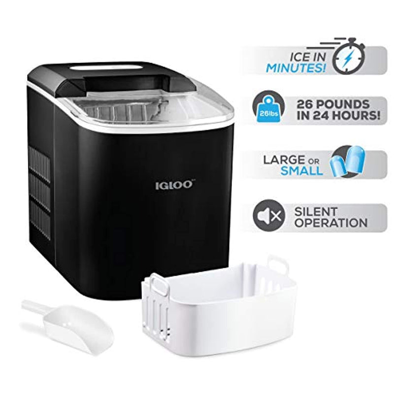 igloo iceb26bk portable electric countertop 26-pound automatic ice maker