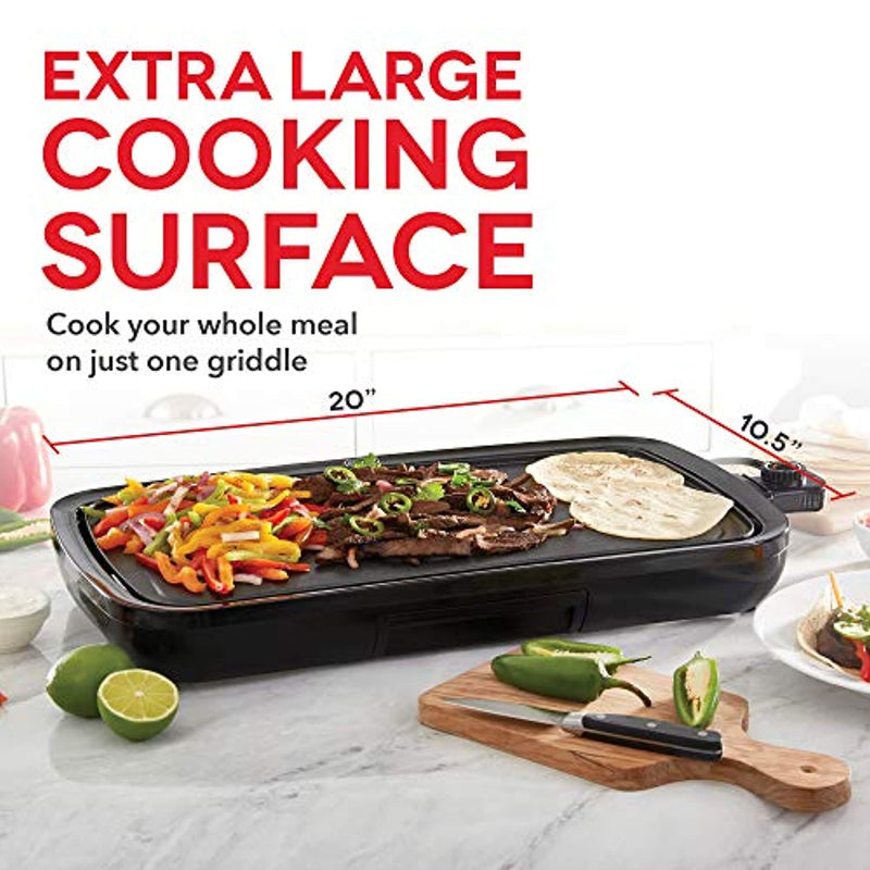 dash everyday nonstick electric griddle for pancakes, burgers & other on the go breakfast