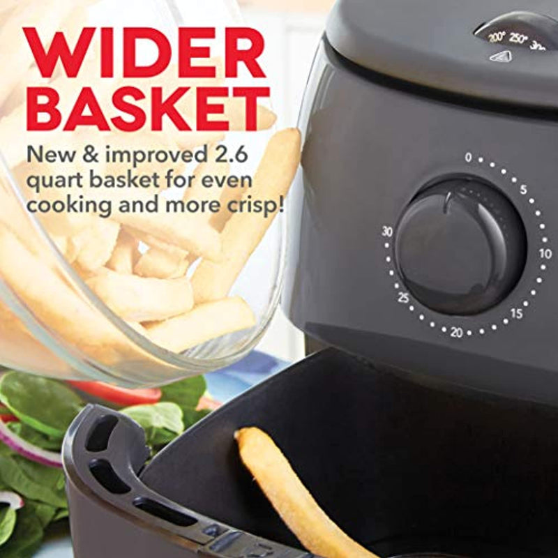 dash tasti crisp electric air fryer + oven cooker with temperature control