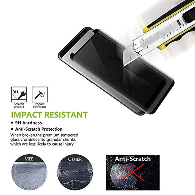 (2 pack) galaxy note 9 screen protector privacy tempered glass film