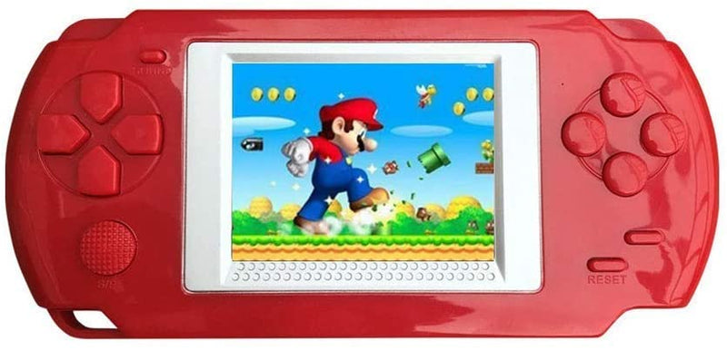 kobwa handheld game console for children, built in 268 classic games red