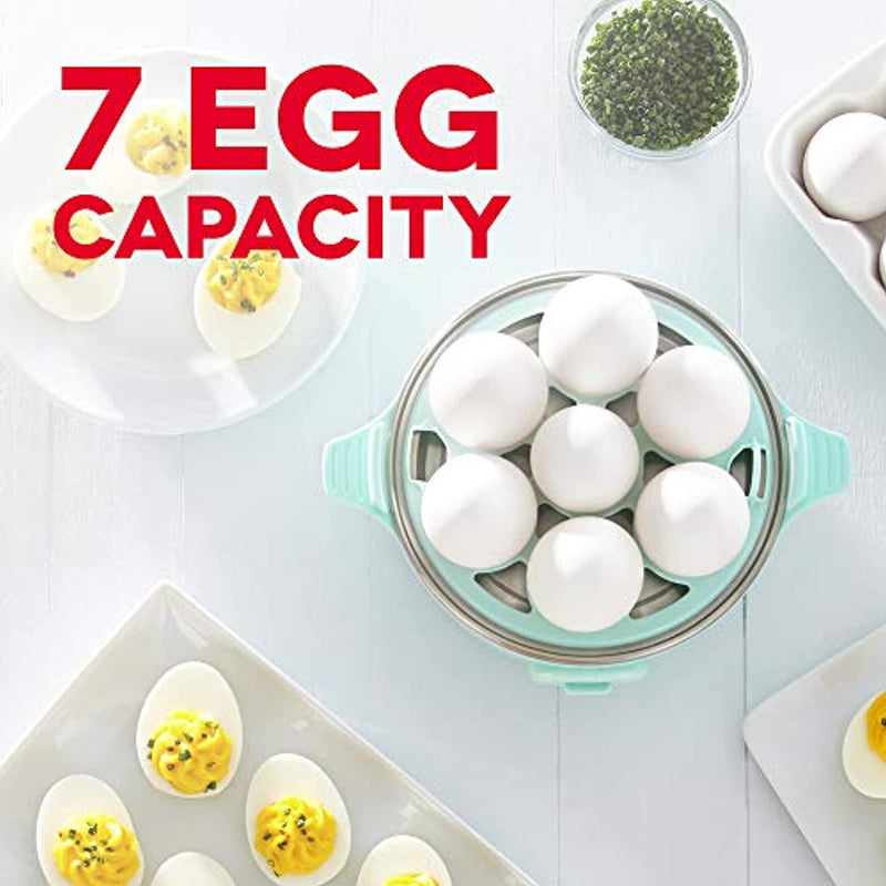 dash express electric egg cooker, 7, aqua