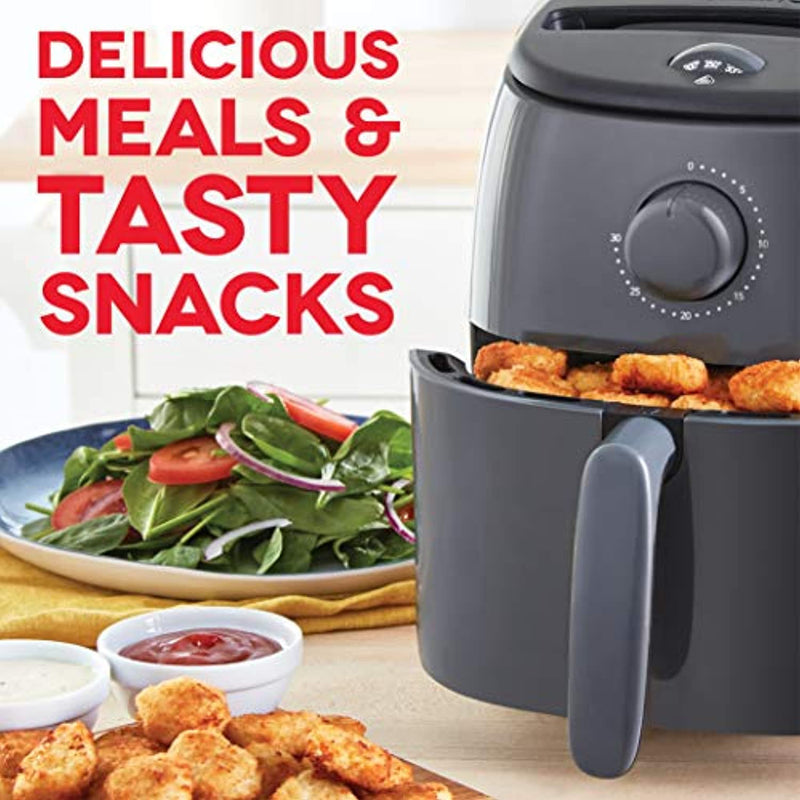 dash tasti crisp electric air fryer + oven cooker with temperature control