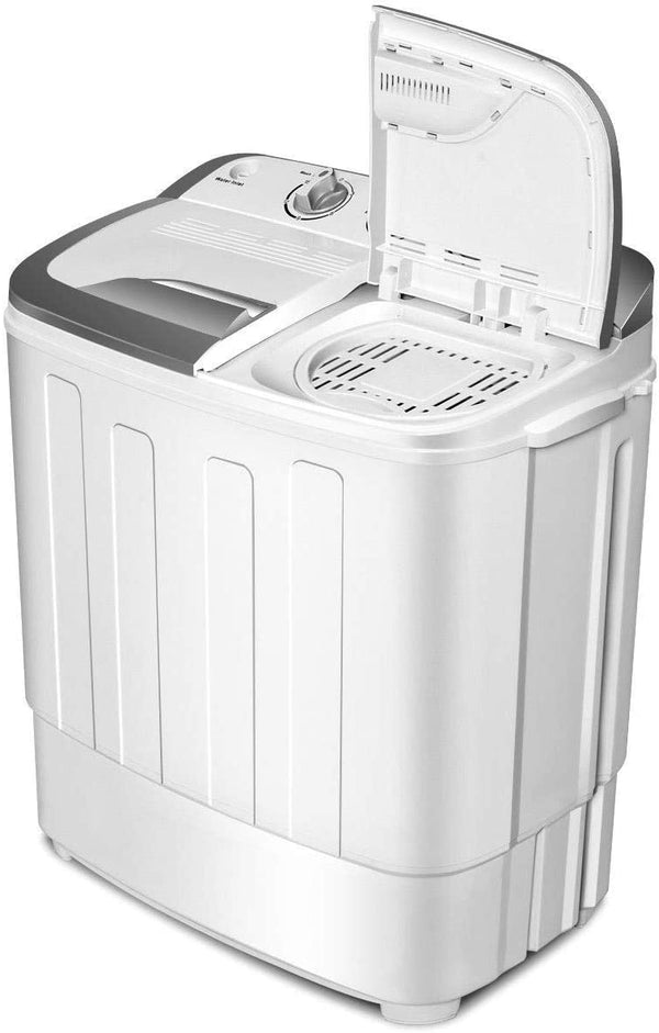 portable washing machine mini twin tub versatile washer and spin dryer gray
