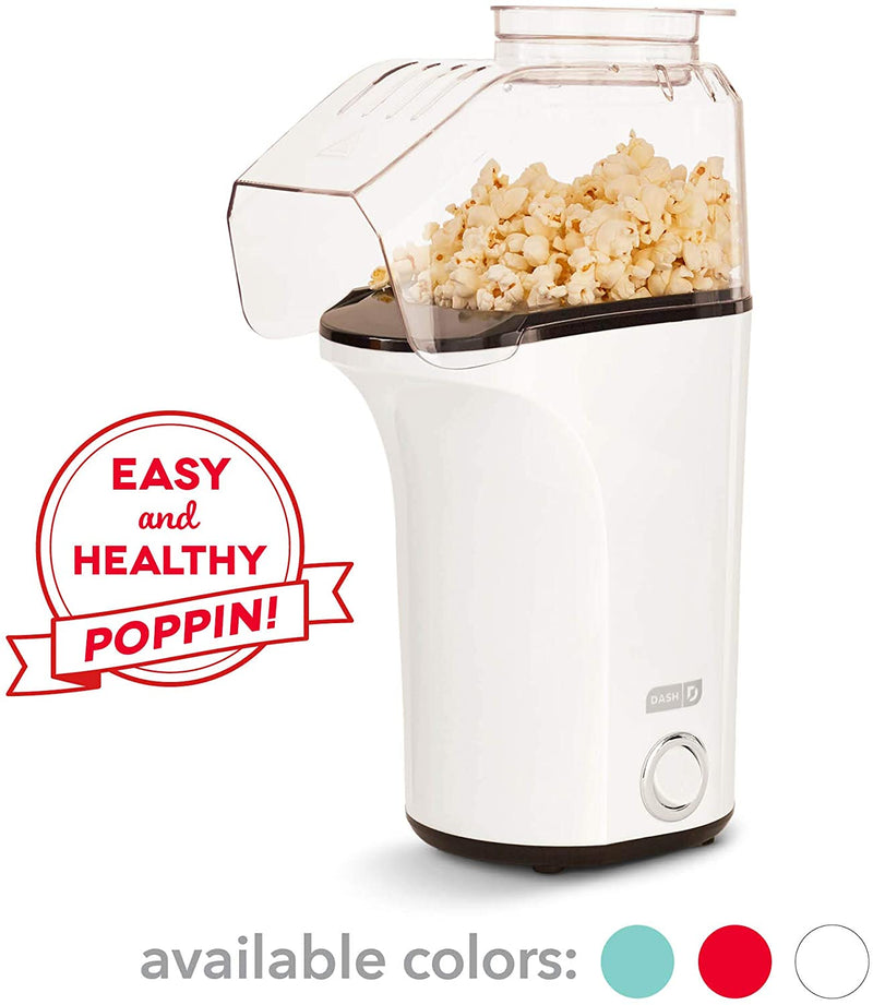 dash dapp150v2aq04 hot air popcorn popper maker with measuring cup 16 cups / white