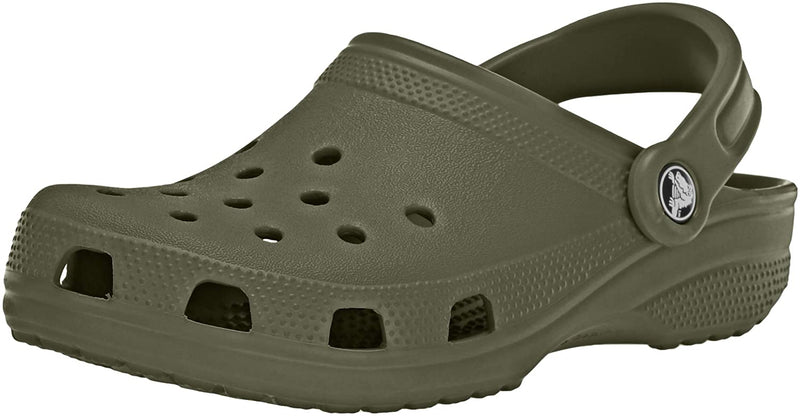 unisex crocs classic clog|comfortable slip on casual water shoe army green