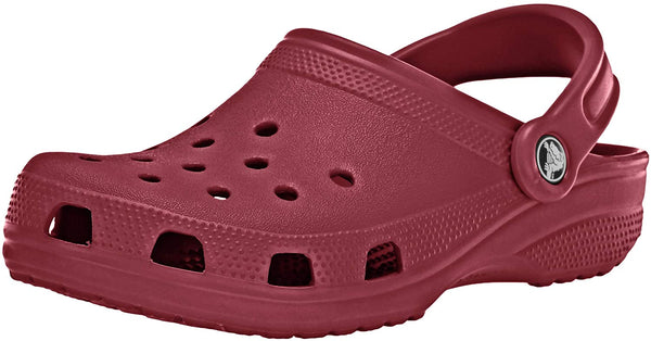 unisex crocs classic clog|comfortable slip on casual water shoe garnet