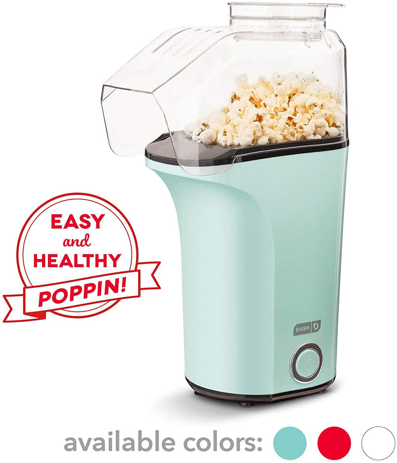 dash dapp150v2aq04 hot air popcorn popper maker with measuring cup 16 cups / aqua