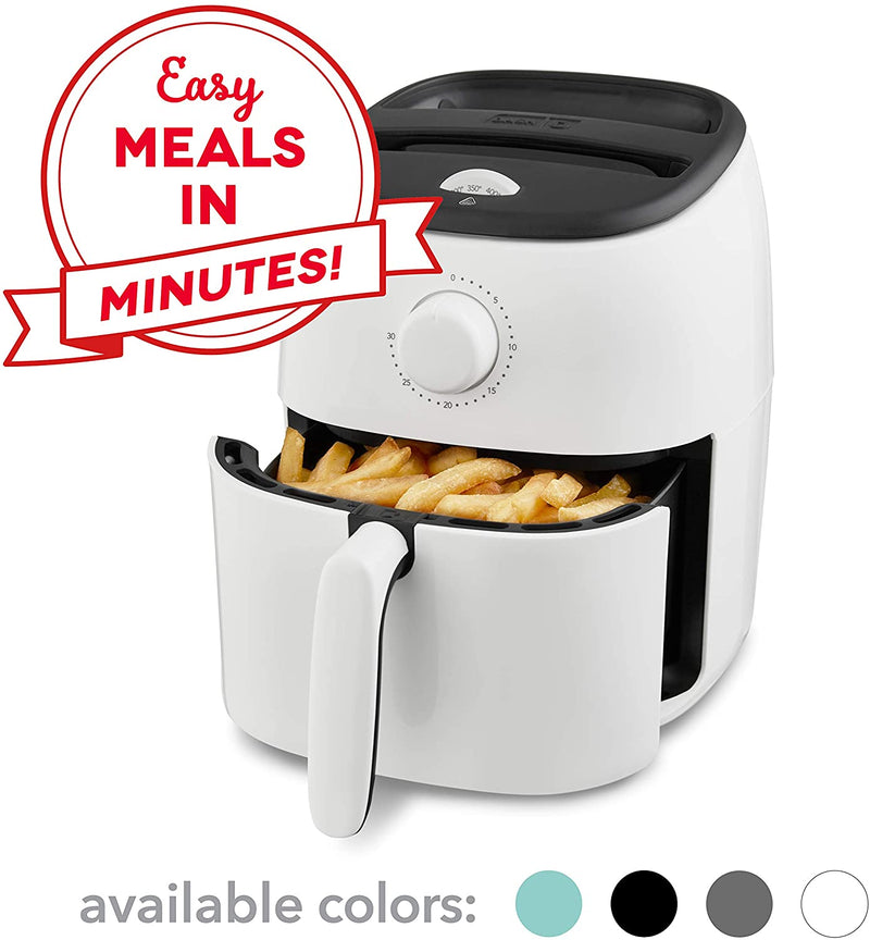 dash tasti crisp electric air fryer + oven cooker with temperature control white