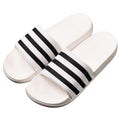 men's slippers soft black and white stripes casual summer slides