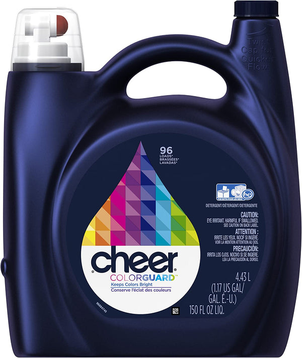Cheer Colorguard Liquid Laundry Detergent, 96 Loads 150 Fl oz
