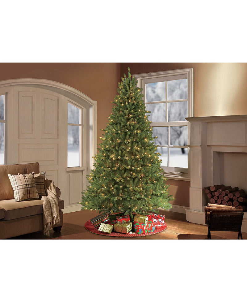 from 6.5ft to 10ft pre-lit franklin fir artificial christmas tree with 750 clear lights 7.5