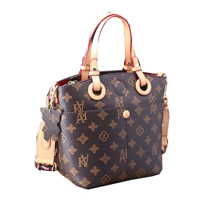 new fashion panelled handbag casual all-match leather shoulder bag