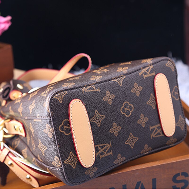 leather bucket bag for women new fashion lady purse and handbag designer