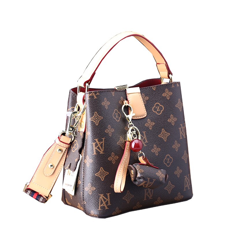 leather bucket bag for women new fashion lady purse and handbag designer