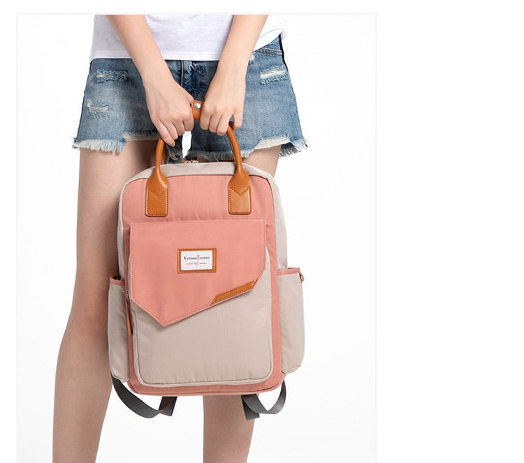 women fashion backpack multi-layer space versatile for travel, work and school.