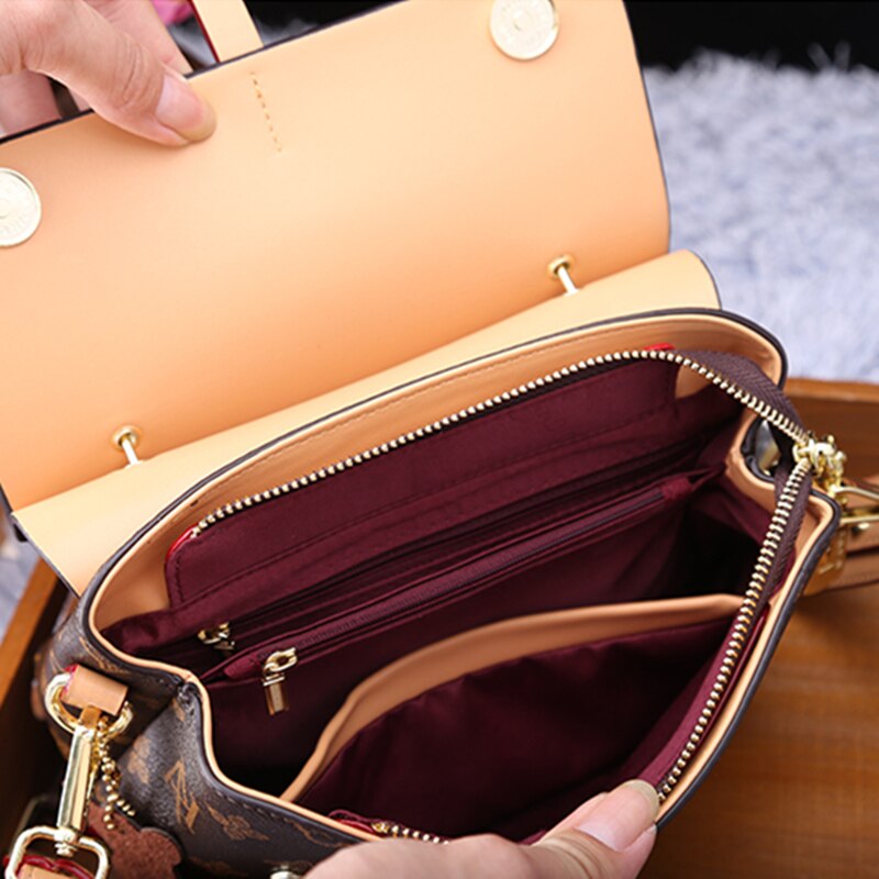 genuine leather handbags new fashion printing handbags