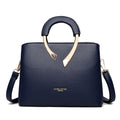 women high quality leather handbag casual crossbody shoulder blue