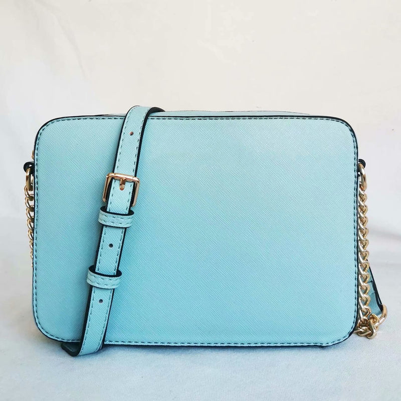 women's shoulder bag luxury bags classic design leather satchel purse light blue