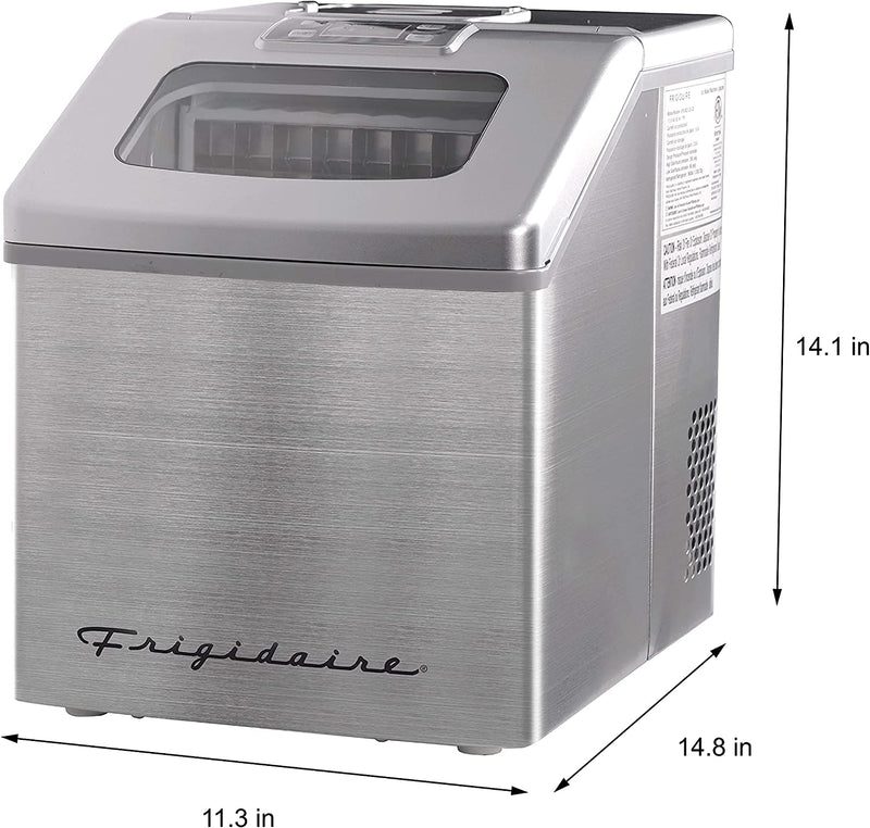 FRIGIDAIRE EFIC452-SS 40 Lbs Extra Large Clear Ice Maker, Stainless Steel