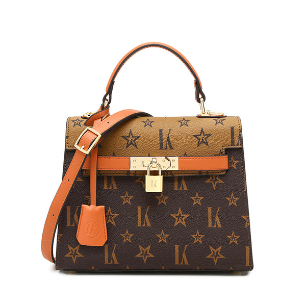 luxury tote shoulder bag female for women crossbody bags brown / 23x10x17.5cm
