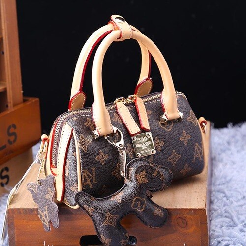 fashion boston wide shoulder strap high quality leather handbags coffee / 19cm by 11cm by 8cm
