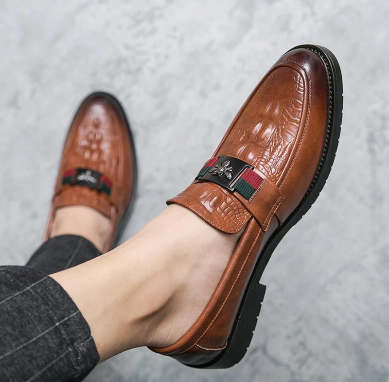 Designer Genuine Leather Cowhide Luxury Brand Men Shoes