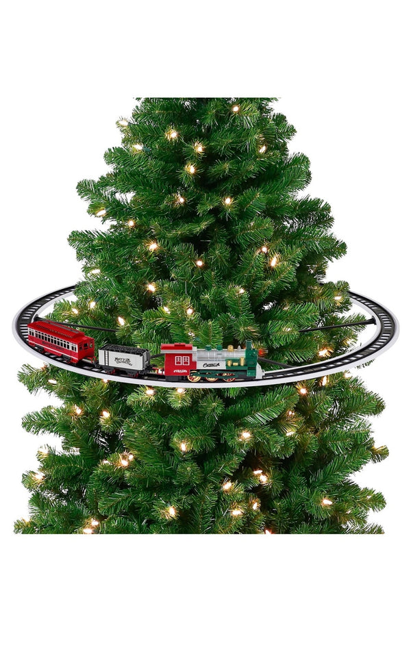 mr christmas animated train around the tree