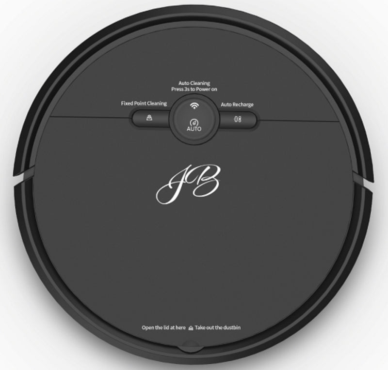 jb robot vacuum cleaner, sweeping & mopping with google assistant black